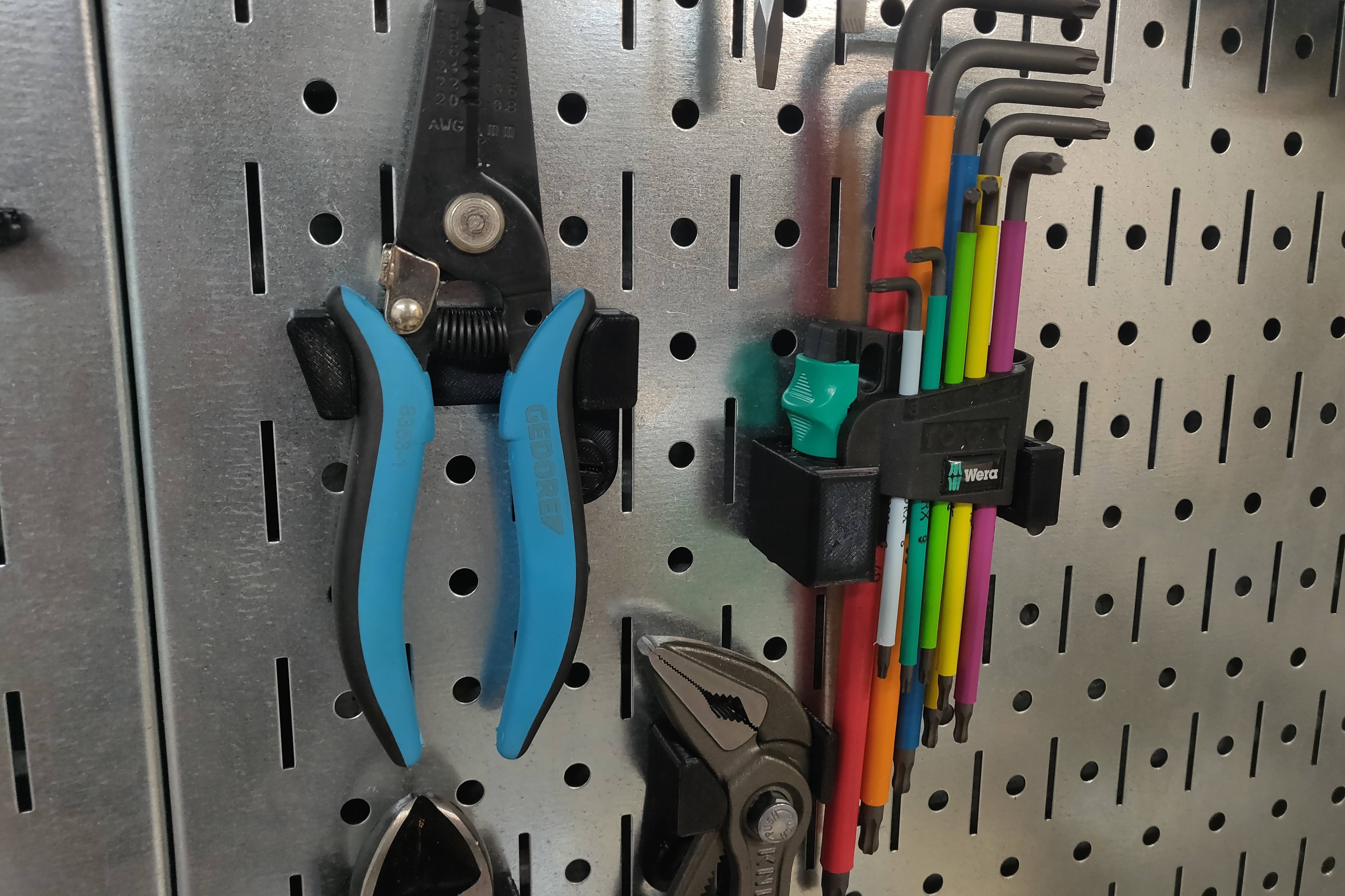 3D printed pegboard tool holders